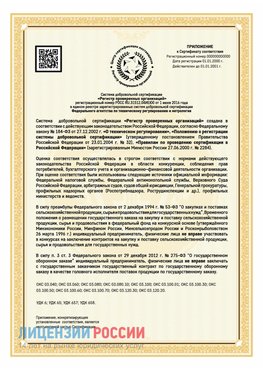 Приложение к сертификату для ИП Челябинск Сертификат СТО 03.080.02033720.1-2020